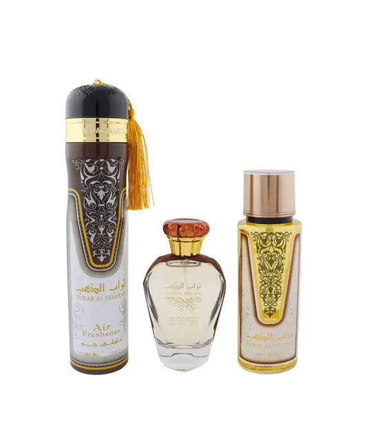 Turab Al Dhahab 3 Piece Gift Set Collection Ard Al Zaafaran