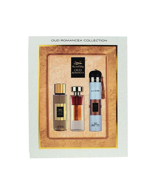 Oud Romancea 3 Piece Gift Set Collection Ard al Zaafaran