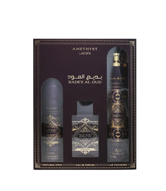 Badee Al Oud Amethyst Gift Set Collection Lattafa