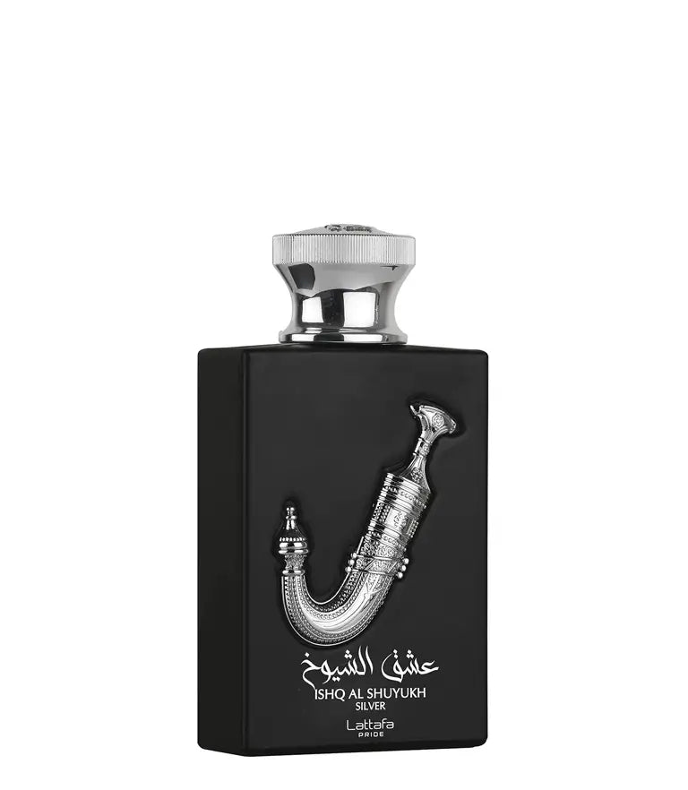 Ishq Al Shuyukh Silver Perfume 100ml Eau De Parfum by Lattafa Pride