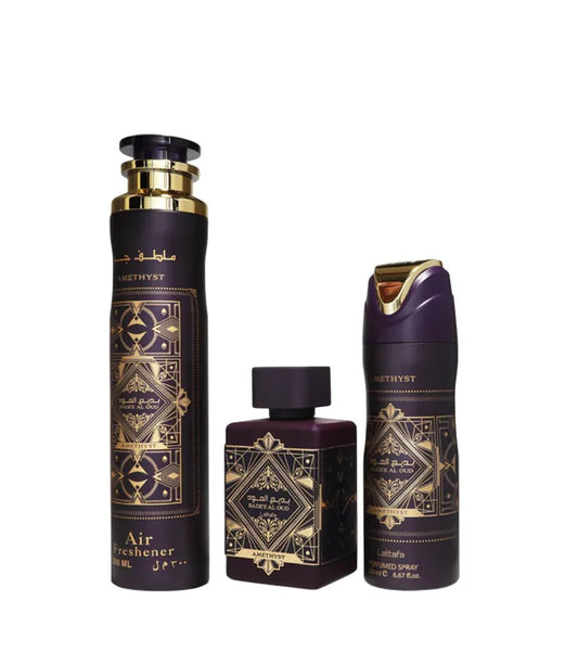 Badee Al Oud Amethyst Gift Set Collection Lattafa