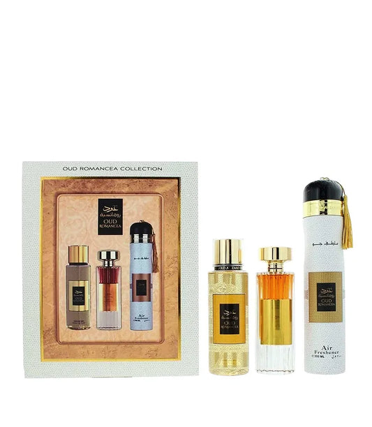 Oud Romancea 3 Piece Gift Set Collection Ard al Zaafaran